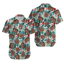Personalized Photo Hawaiian Shirt, Custom Photo Beach Shirt Gift For Your Girlfriend Boyfriend Gift For Love Gift For Friend Best Valentine Present Holiday Gift