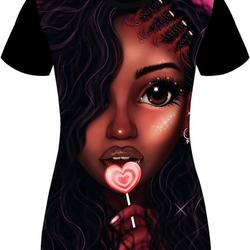 Black History Month Afro Word Art Natural Hair 3D Floral Print Casual Tees Meaningful Gift For Family Gift For Boyfriend Valentine Gift