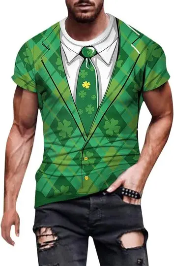 3D Print Irish St. Patrick's Day Suit T-Shirt Meaningful Gift For Family Gift For Boyfriend Valentine Gift
