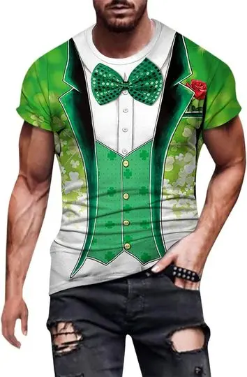 3D Print Irish St. Patrick's Day Suit T-Shirt Meaningful Gift For Family Gift For Boyfriend Valentine Gift