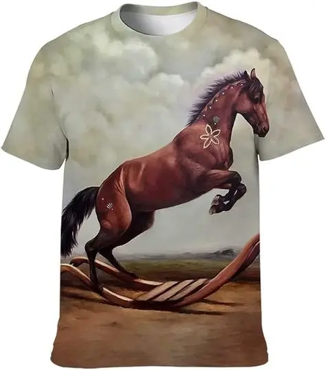 Horse racing 3D printed T Shirt Meaningful Gift For Family Gift For Boyfriend Valentine Gift