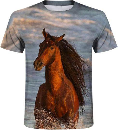 Horse racing 3D printed T Shirt Meaningful Gift For Family Gift For Boyfriend Valentine Gift