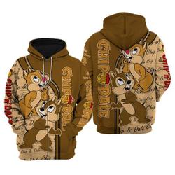 Chip And Dale Chipmunk | Disney 3D Hoodie