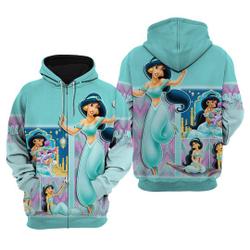 Jasmine Aladdin Disney Princess 3D Hoodie