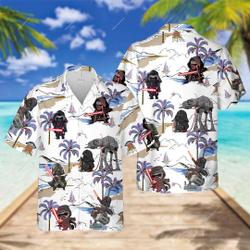 Darth Vader Hawaiian Shirt, Darth Vader Hawaii Tee, Darth Vader Button Gift For Your Girlfriend Boyfriend Gift For Love Gift For Friend Best Valentine Present Holiday Gift