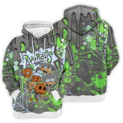 JD 5 Retro Green Bean - Rugrats Horror Story - Green Bean 5s Matching 3D Hoodie
