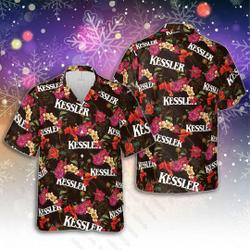 Kessler American Whiskey Unisex Hawaiian Shirt, Whiskey Shirt, Short-Sleeve Kessler American Hawaiian Shirt, Gift for Him, Whiskey tee