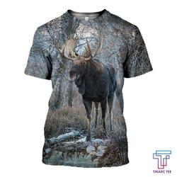 Moose Hunting Shirts 3D Meaningful Gift For Family Gift For Boyfriend Valentine Gift