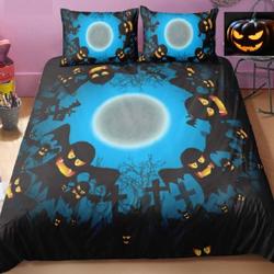 Halloween scary Ghosts Duvet Bedding Set, Halloween Bedding Set Gift For Your Girlfriend Boyfriend Gift For Love Gift For Friend Best Valentine Present Holiday Gift