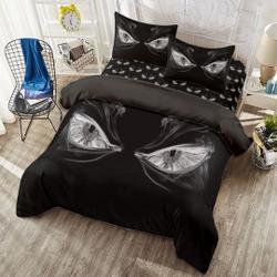 Angry Eyes Duvet Cover Set, Halloween Bedding Set Gift For Your Girlfriend Boyfriend Gift For Love Gift For Friend Best Valentine Present Holiday Gift