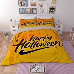 Happy Halloween classic orange Bedding Set Gift For Your Girlfriend Boyfriend Gift For Love Gift For Friend Best Valentine Present Holiday Gift
