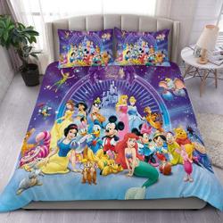 All Disney Characters Bedding Set | Disney Graphic CartoonGift For Your Girlfriend Boyfriend Gift For Love Gift For Friend Best Valentine Present Holiday Gift