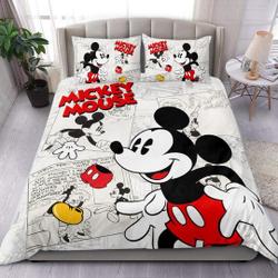 Disney Mickey Mouse Comic Bedding Set |Gift For Your Girlfriend Boyfriend Gift For Love Gift For Friend Best Valentine Present Holiday Gift