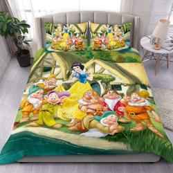 Disney Snow White & The 7 Dwarfs Bedding Set | DisneyGift For Your Girlfriend Boyfriend Gift For Love Gift For Friend Best Valentine Present Holiday Gift