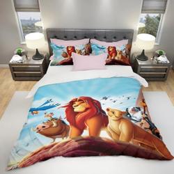 The Lion King Characters Brown Yellow Blue Disney  Bedding Set Gift For Your Girlfriend Boyfriend Gift For Love Gift For Friend Best Valentine Present Holiday Gift