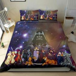 Disney Villians Purple Black Bling Star Nature Bedding Set Gift For Your Girlfriend Boyfriend Gift For Love Gift For Friend Best Valentine Present Holiday Gift