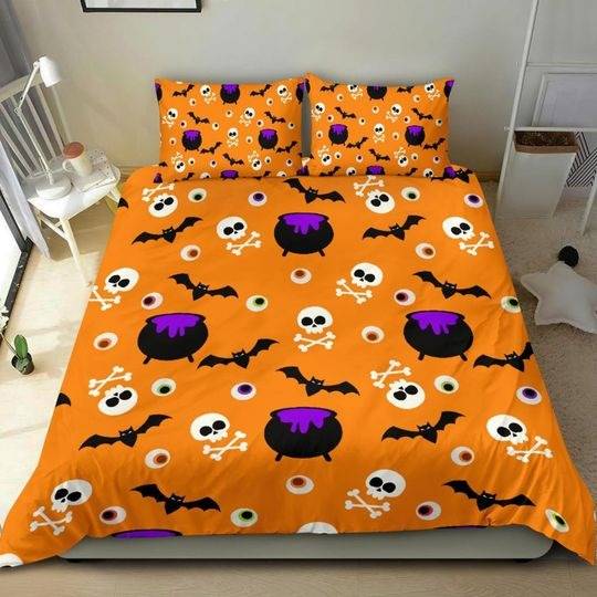 Halloween Bedding Set - Bed Cover - Halloween Duvet Cover and pillow CoversGift For Your Girlfriend Boyfriend Gift For Love Gift For Friend Best Valentine Present Holiday Gift