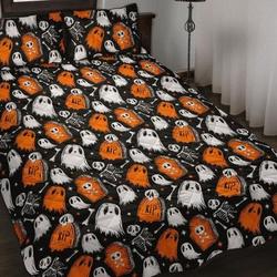 Halloween Quilted Blanket Bed Set Gift For Your Girlfriend Boyfriend Gift For Love Gift For Friend Best Valentine Present Holiday Gift