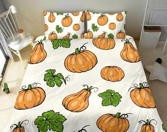 Halloween Pumpkin Bedding Set Gift For Your Girlfriend Boyfriend Gift For Love Gift For Friend Best Valentine Present Holiday Gift