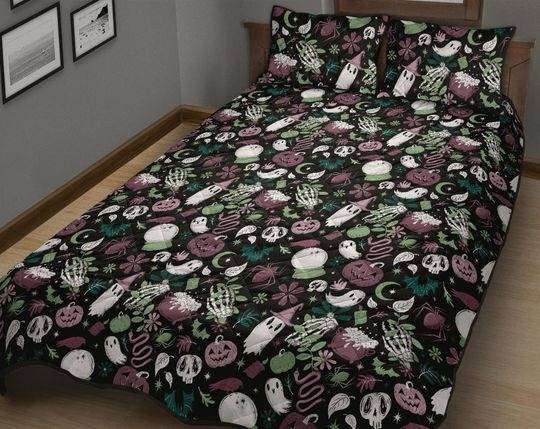 Halloween Quilted Beding SetsGift For Your Girlfriend Boyfriend Gift For Love Gift For Friend Best Valentine Present Holiday Gift