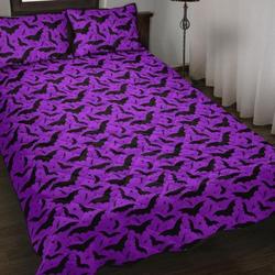 Bats and Stars Quilted Beding Setsdding, Bat Quilted BeddingGift For Your Girlfriend Boyfriend Gift For Love Gift For Friend Best Valentine Present Holiday Gift