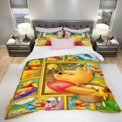 Winnie The Pooh  Disney Graphic Cartoon   Bedding Set Gift For Your Girlfriend Boyfriend Gift For Love Gift For Friend Best Valentine Present Holiday Gift