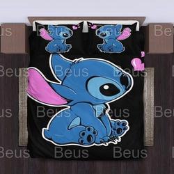 Stitch Bedding Set With Two Pillowcase, Funny Stitch Bedding, Stitch Printed Bedding, Cute Stitch, Gifts For Her, Gifts For Him ZPT072105A28