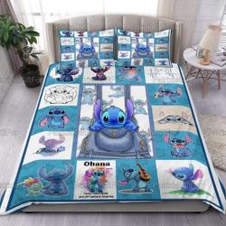 Stitch Bedding Set And Two Pillowcase, Funny Stitch Bedding, Cute Stitch, Gifts For Him, Decor Home, Gift For Stitch Lovers PHT082107A47