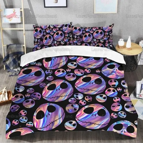 Jack Skellington Bedding Set Gift For Your Girlfriend Boyfriend Gift For Love Gift For Friend Best Valentine Present Holiday Gift