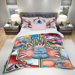 Dumbo Characters  Disney Graphic Cartoon   Bedding Set Gift For Your Girlfriend Boyfriend Gift For Love Gift For Friend Best Valentine Present Holiday Gift
