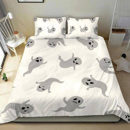 Ghost Halloween Bedding Set Gift For Your Girlfriend Boyfriend Gift For Love Gift For Friend Best Valentine Present Holiday Gift