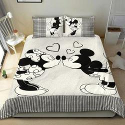 Mickey & Minnie Couple Disney Graphic Cartoon  Bedding Set Gift For Your Girlfriend Boyfriend Gift For Love Gift For Friend Best Valentine Present Holiday Gift