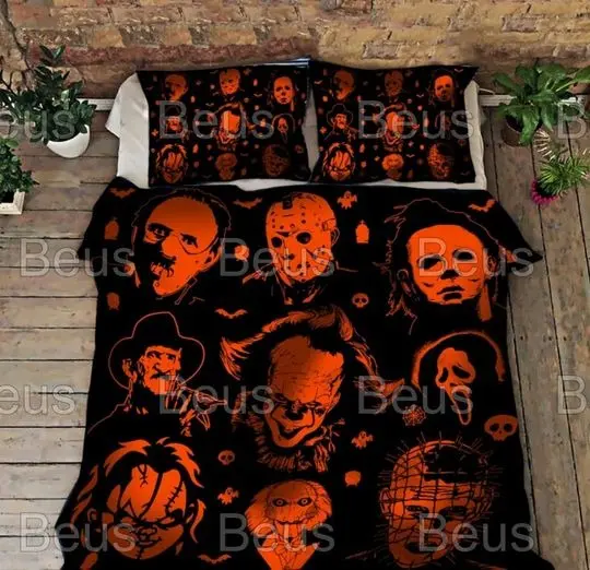 Horror Movie Bedding Set Gift For Your Girlfriend Boyfriend Gift For Love Gift For Friend Best Valentine Present Holiday Gift