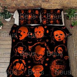 Horror Movie Bedding Set Gift For Your Girlfriend Boyfriend Gift For Love Gift For Friend Best Valentine Present Holiday Gift