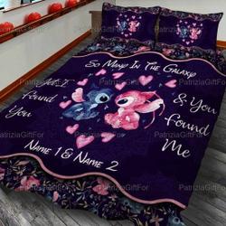 Stitch Love Angel Bedding Set Gift For Your Girlfriend Boyfriend Gift For Love Gift For Friend Best Valentine Present Holiday Gift