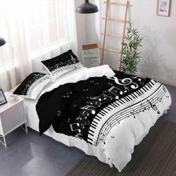 Piano Pattern Bedding Set Gift For Your Girlfriend Boyfriend Gift For Love Gift For Friend Best Valentine Present Holiday Gift