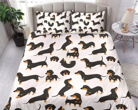 Dachshund Mom Dad Bedding Set Gift For Your Girlfriend Boyfriend Gift For Love Gift For Friend Best Valentine Present Holiday Gift
