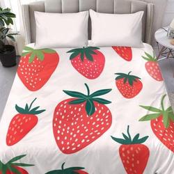 Strawberry Bedding Set Gift For Your Girlfriend Boyfriend Gift For Love Gift For Friend Best Valentine Present Holiday Gift