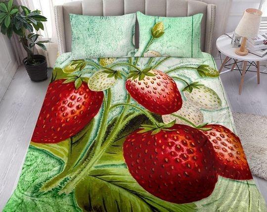 Strawberry Bedding Set Gift For Your Girlfriend Boyfriend Gift For Love Gift For Friend Best Valentine Present Holiday Gift