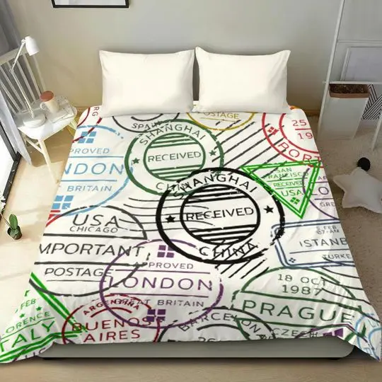 Postmark Bedding Set Gift For Your Girlfriend Boyfriend Gift For Love Gift For Friend Best Valentine Present Holiday Gift