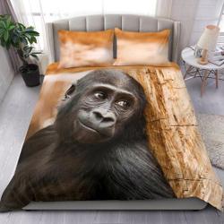 Gorillas Monkey Chimp Bedding Set Gift For Your Girlfriend Boyfriend Gift For Love Gift For Friend Best Valentine Present Holiday Gift