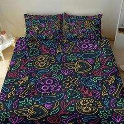 Dia De Muertos Bedding Set Gift For Your Girlfriend Boyfriend Gift For Love Gift For Friend Best Valentine Present Holiday Gift