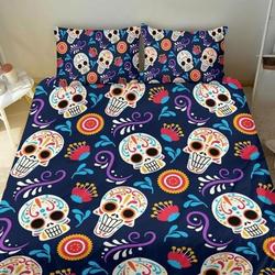 Dia De Muertos Bedding Set Gift For Your Girlfriend Boyfriend Gift For Love Gift For Friend Best Valentine Present Holiday Gift