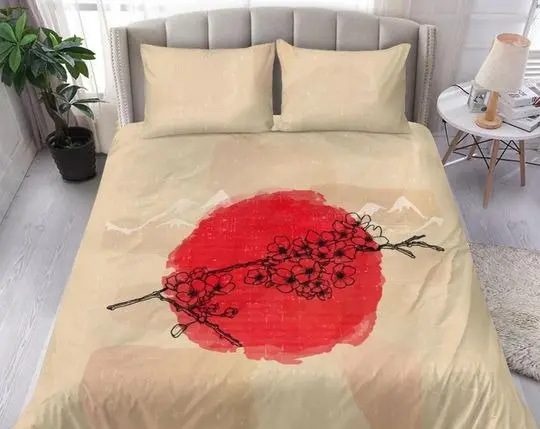 Japanese Cherry Three Bedding Set Gift For Your Girlfriend Boyfriend Gift For Love Gift For Friend Best Valentine Present Holiday Gift