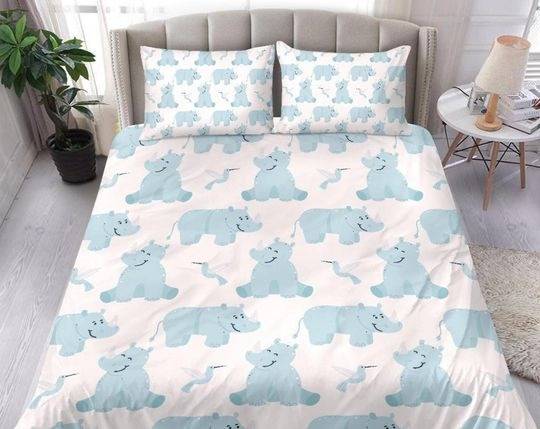 Rhino Bedding Set Gift For Your Girlfriend Boyfriend Gift For Love Gift For Friend Best Valentine Present Holiday Gift