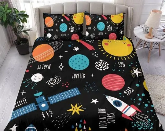 Galaxy Bedding Set Gift For Your Girlfriend Boyfriend Gift For Love Gift For Friend Best Valentine Present Holiday Gift