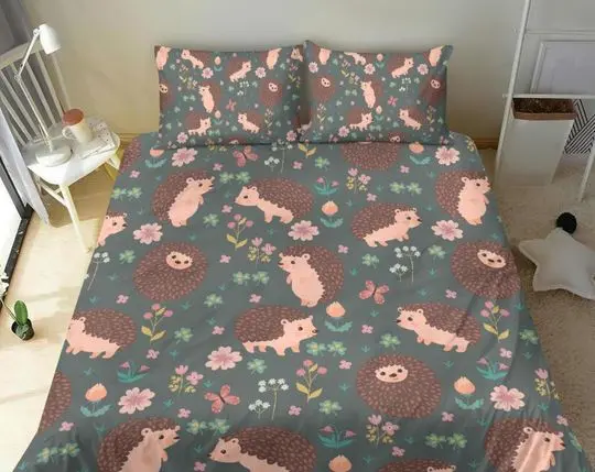 Hedgehog Bedding Set Gift For Your Girlfriend Boyfriend Gift For Love Gift For Friend Best Valentine Present Holiday Gift