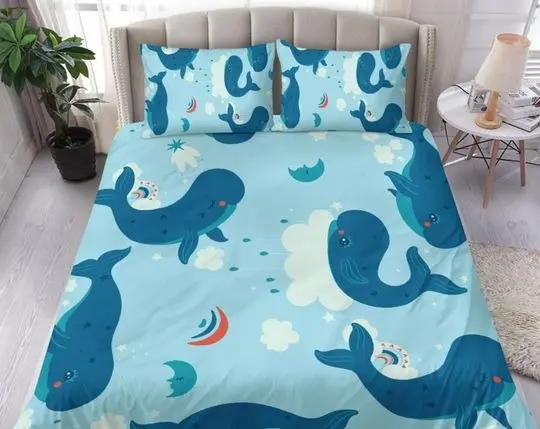 Whale Bedding Set Gift For Your Girlfriend Boyfriend Gift For Love Gift For Friend Best Valentine Present Holiday Gift