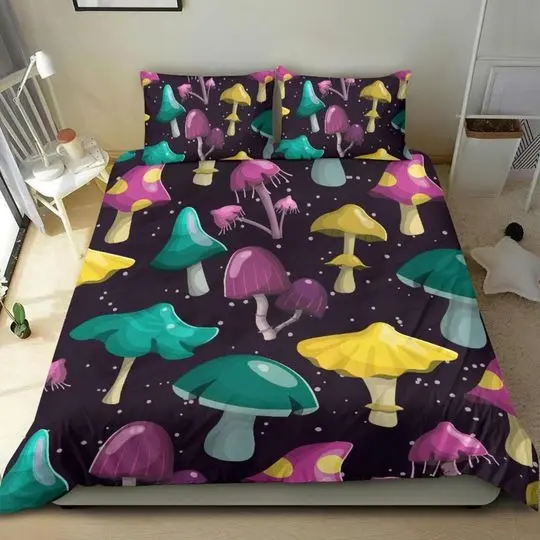 Mushroom Bedding Set Gift For Your Girlfriend Boyfriend Gift For Love Gift For Friend Best Valentine Present Holiday Gift
