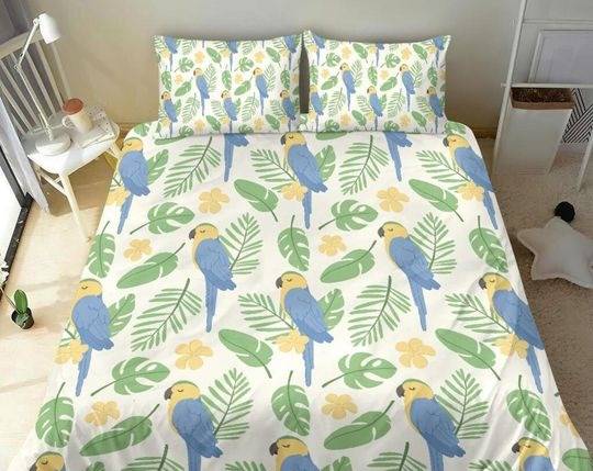 Parrots Birds Bedding Set Gift For Your Girlfriend Boyfriend Gift For Love Gift For Friend Best Valentine Present Holiday Gift